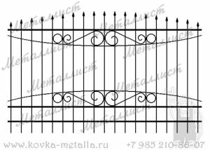 Сварные заборы - эскиз № 9