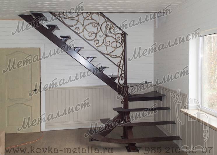 Кованые лестницы - эскиз перил № 127