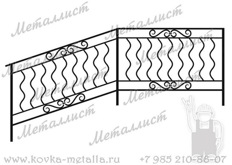 Кованые перила - эскиз № 286