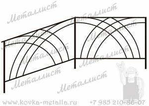 Кованые перила - эскиз № 139