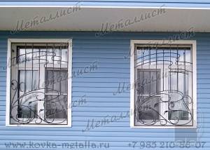 Кованые решетки на окна - эскиз № 63
