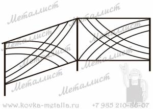 Кованые перила - эскиз № 140