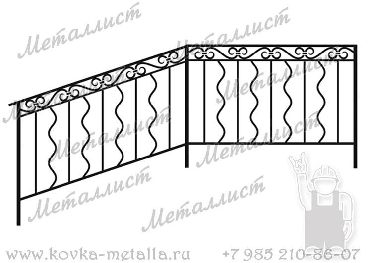 Кованые перила - эскиз № 288