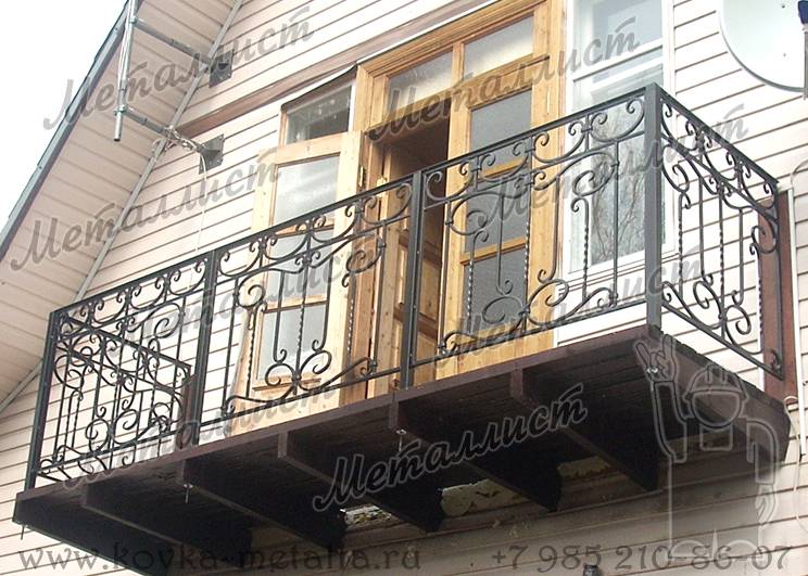 Кованые балконы - эскиз перил № 28