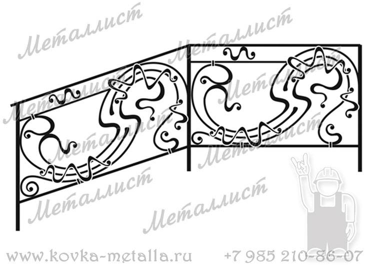 Кованые перила - эскиз № 185