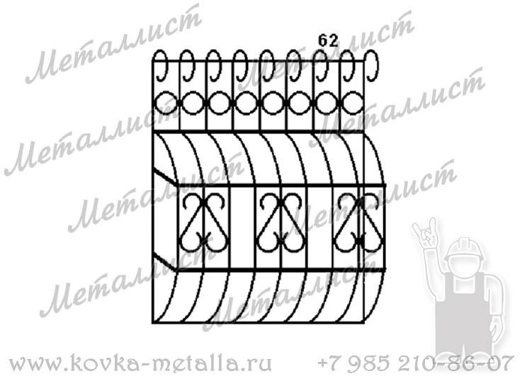 Сварные решетки - эскиз № 062