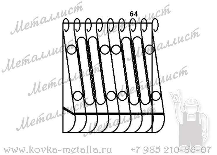 Сварные решетки - эскиз № 064