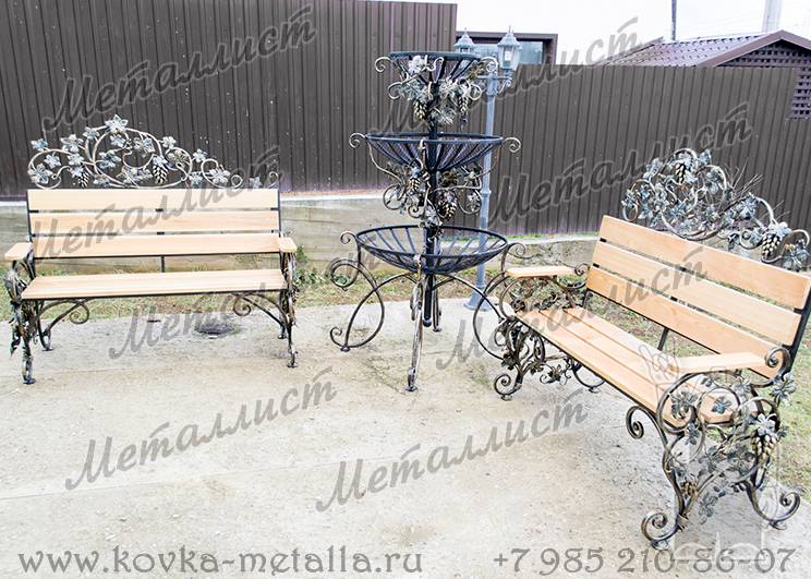 Кованые скамейки - на базе арт. С-22