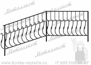 Кованые перила - эскиз № 295