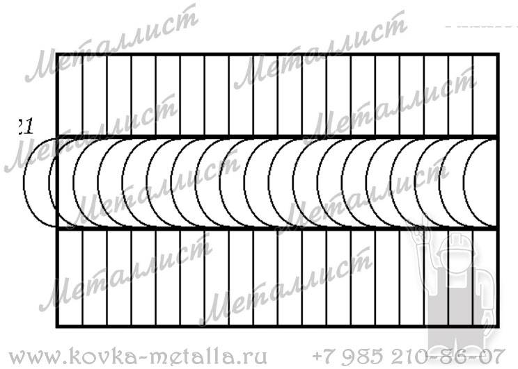 Сварные заборы - эскиз № 21