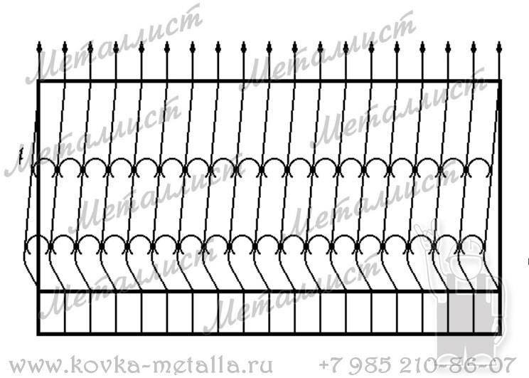 Сварные заборы - эскиз № 24
