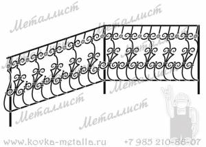Кованые перила - эскиз № 301