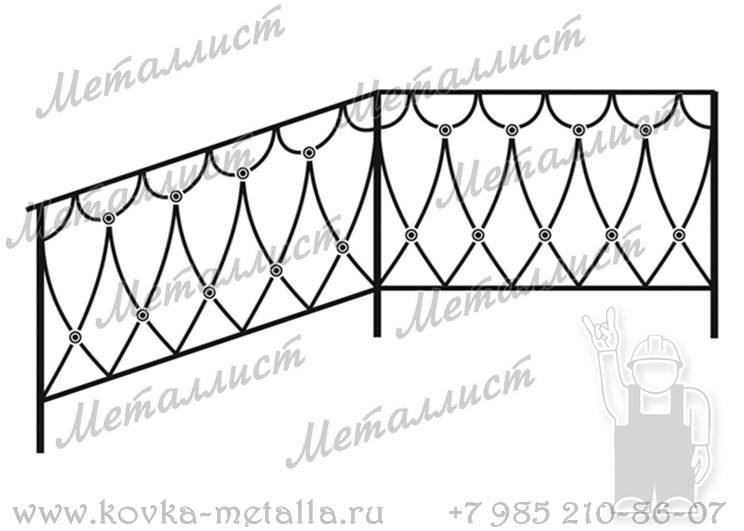 Кованые перила - эскиз № 201