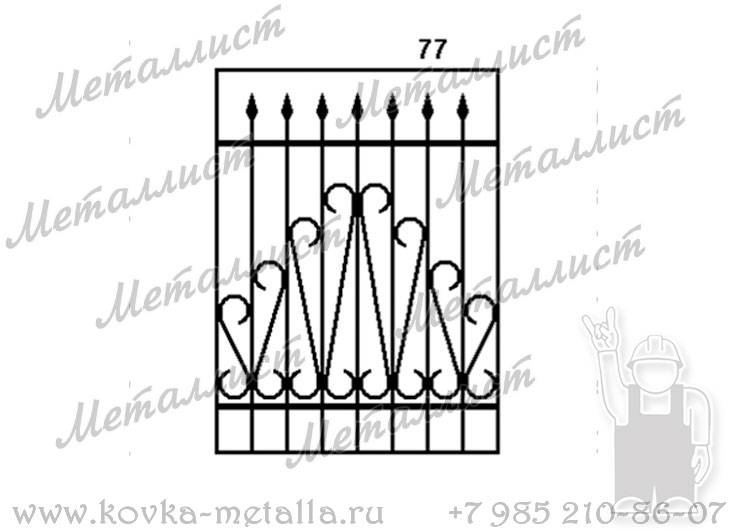 Сварные решетки - эскиз № 077