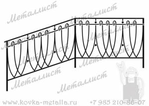 Кованые перила - эскиз № 202