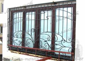 Кованые решетки на окна по эскизу № 63