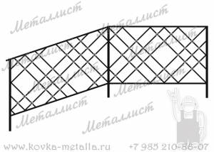 Кованые перила - эскиз № 309