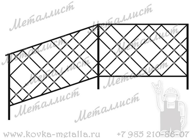 Кованые перила - эскиз № 309