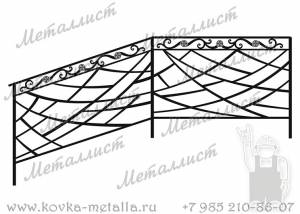 Кованые перила - эскиз № 385