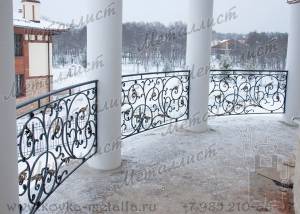 Кованые балконы - эскиз перил № 166