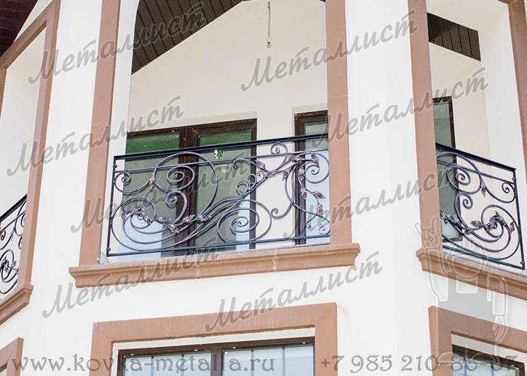 Кованые балконы - эскиз перил № 167