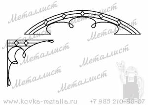 Кованые козырьки - эскиз № 9