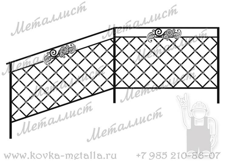 Кованые перила - эскиз № 313