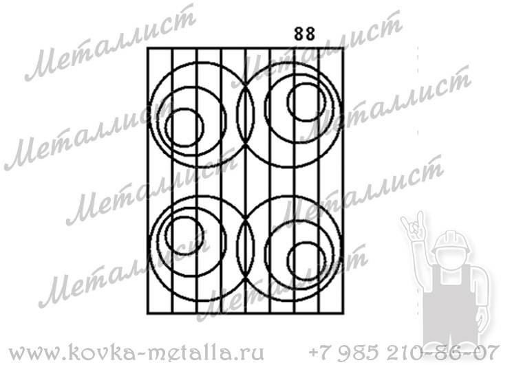 Сварные решетки - эскиз № 088