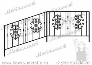 Кованые перила - эскиз № 389