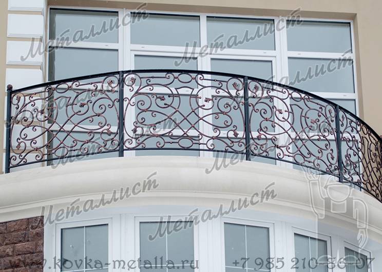 Перила на балкон - эскиз № 350
