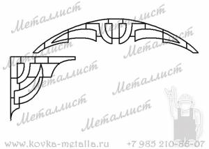 Кованые козырьки - эскиз № 15