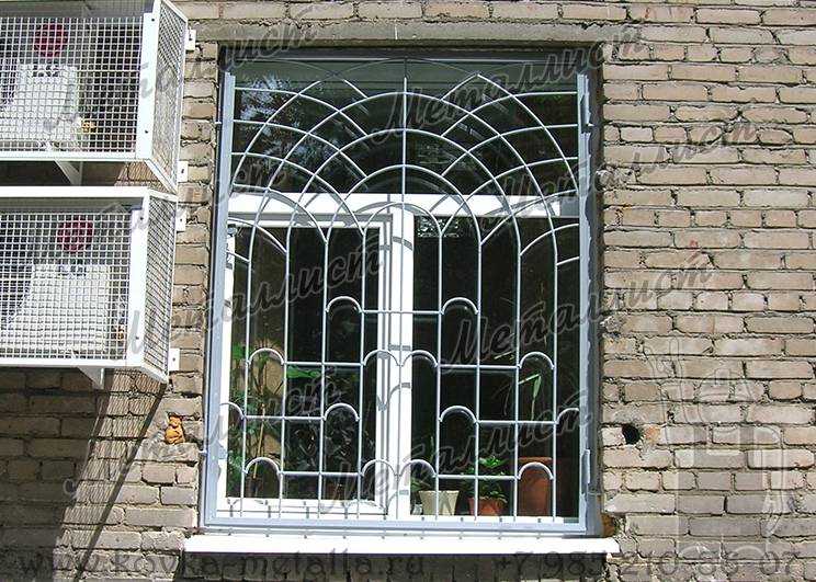 Сварные решетки на окна - эскиз 105