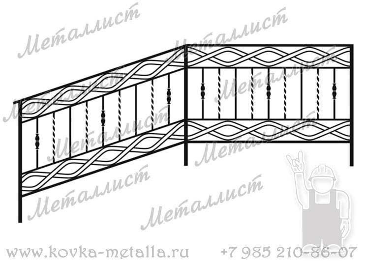 Кованые перила - эскиз № 218